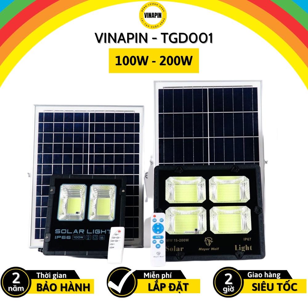 Đèn pha led đa khoang năng lượng mặt trời VINAPIN-TGD001 siêu sáng mạnh mẽ - Nhiều công suất + tấm PIN lớn + chống nước