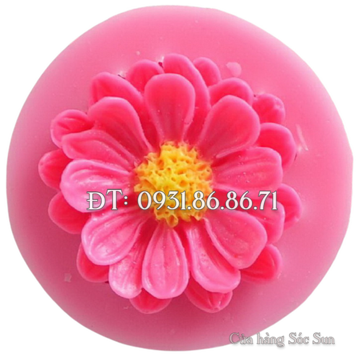 Khuôn silicon hoa cúc đơn 2 tầng - Mã số 1214