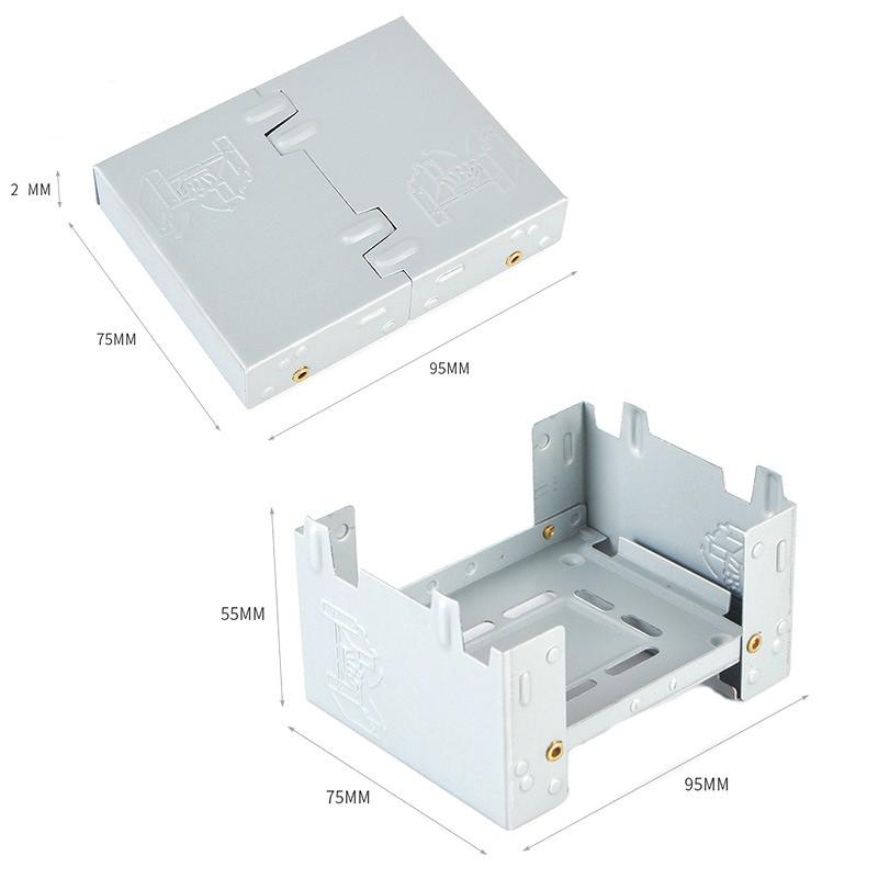 Bếp cồn mini gấp gọn German-style, Bếp nhỏ bằng cồn gấp gọn chống gió dùng khi du lịch