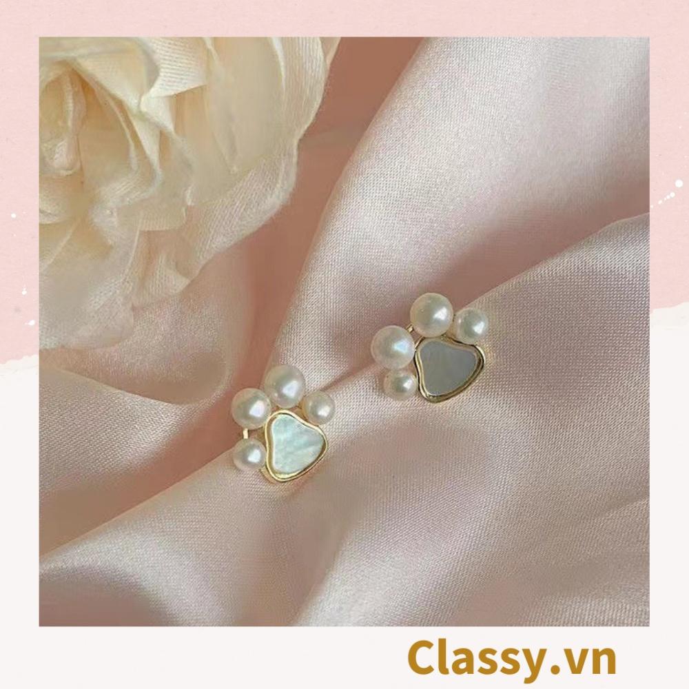 Khuyên tai Bông tai Hoa tai Classy bông tai bạc S925 loại Stud  đeo tai nghịch ngợm cá tính PK614