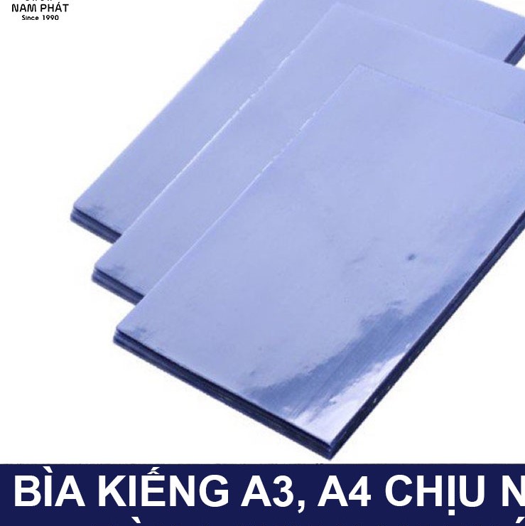 Bìa kiếng trong A3 chịu nhiệt 1.2 zem dùng đóng tài liệu (1 ký/ xấp) BÌA KIẾNG TRONG A4 1,2 mm