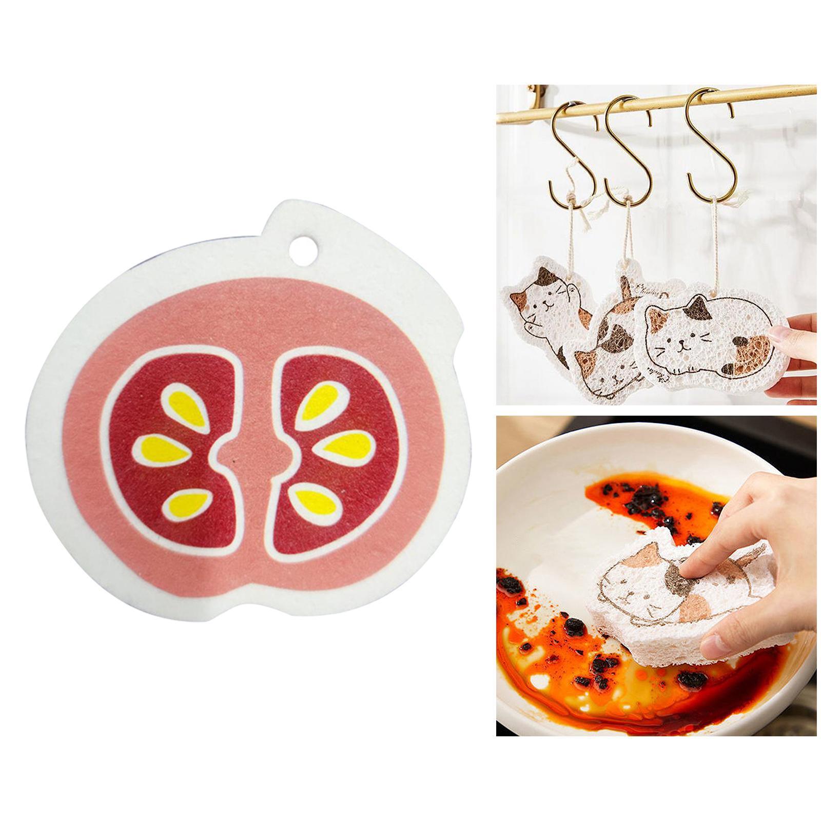 2Pcs Wood Pulp Sponge Odor Resistant General Purpose Cleaning for Kitchen