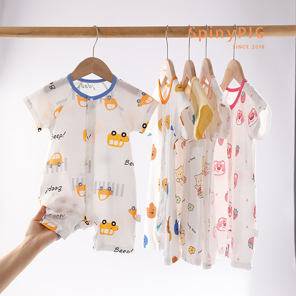 Bộ body cho bé sơ sinh 0-2 tuổi body đùi nhiều màu cotton lỗ mềm mát và thoáng khí cho bé trai bé gái mùa hè