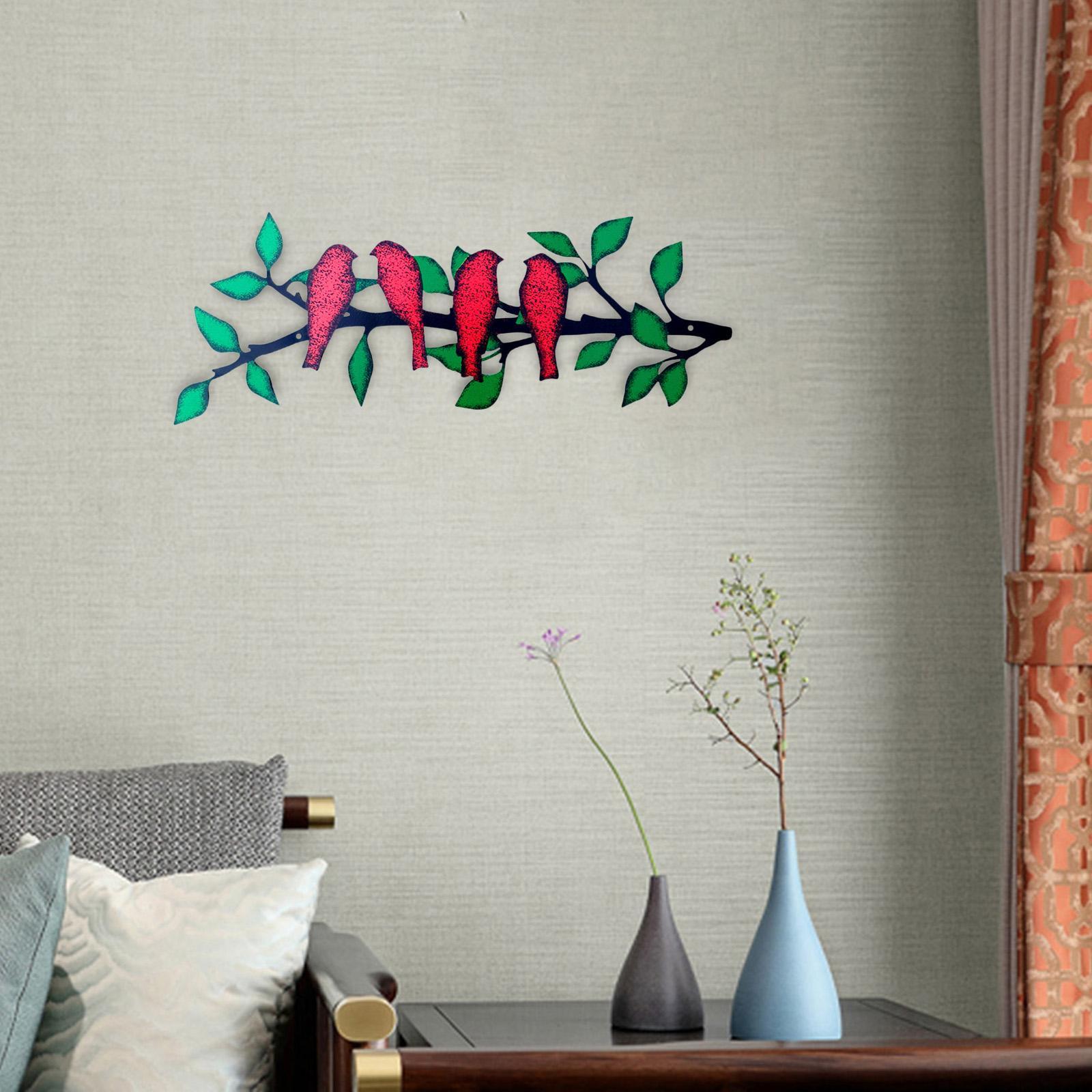 Metal Birds Wall Art Ornament Metal Sculpture for Bedroom Bathroom Kitchen