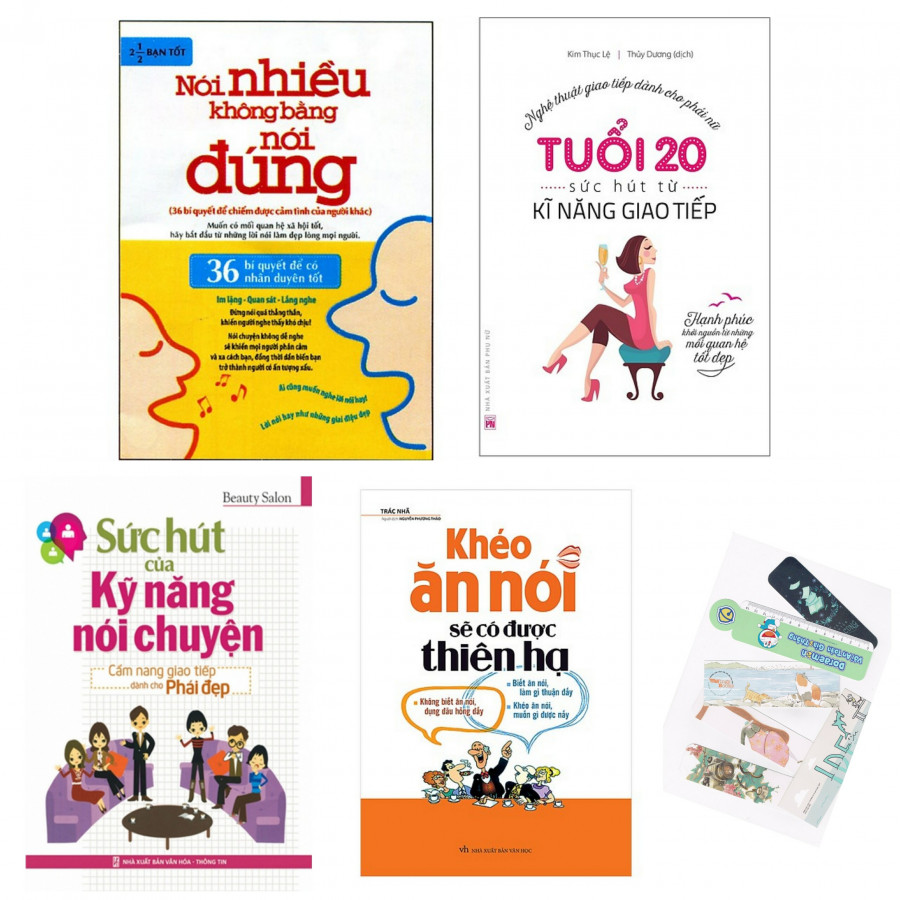 Combo Khéo Ăn Nói Sẽ Có Được Thiên Hạ ( Tái Bản ) + Sức Hút Của Kỹ Năng Nói Chuyện + Tuổi 20 - Sức Hút Từ Kỹ Năng Giao Tiếp + Nói Nhiều Không Bằng Nói Đúng - (Tặng Kèm Bookmark Yêu Thương)