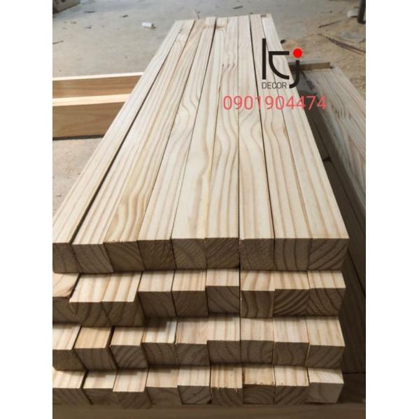 - THANH GỖ THÔNG DÀI 60x3x3CM LÁNG MỊN 4 MẶT