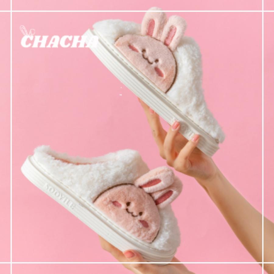 Dép đi trong nhà Chacha Sweet Dép bông hình Thỏ Sky Rabbit Cute siêu êm siêu dễ thương