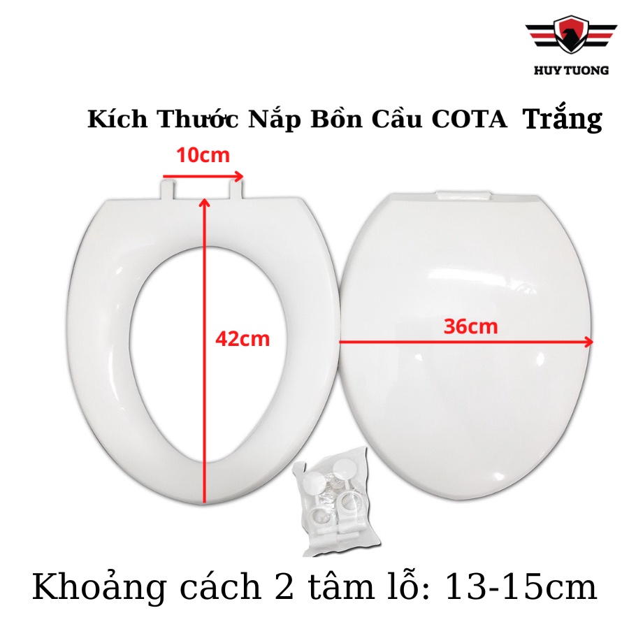 Bộ nắp bàn cầu nhà vệ sinh bằng nhựa cao cấp, thích hợp sử dụng với nhiều loại bồn cầu