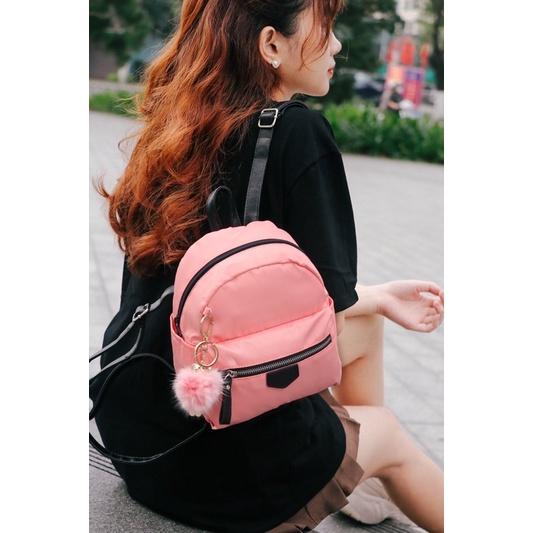 Balo học sinh, sinh viên thời trang unisex với chất dù cao cấp nhẹ bền - BOM