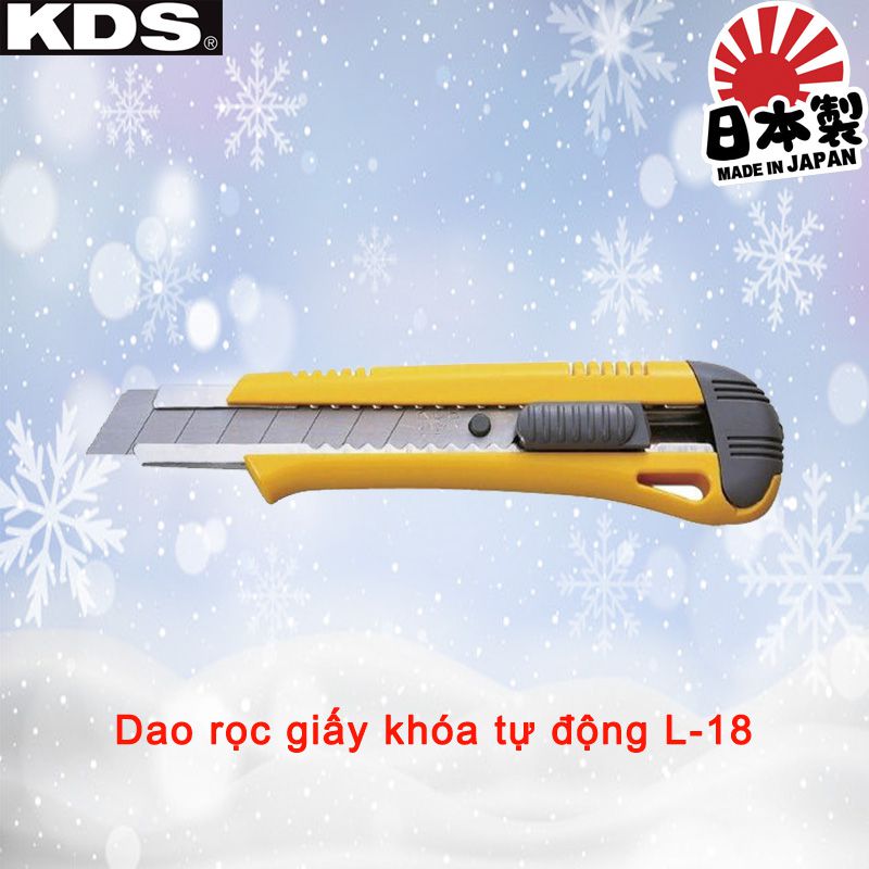 DAO RỌC GIẤY KHÓA TỰ ĐỘNG KDS L-18