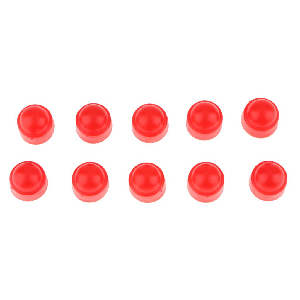 10Pcs M6 M8 M10 Red Dome Nut Protection Caps Cover M6 10 x 13mm