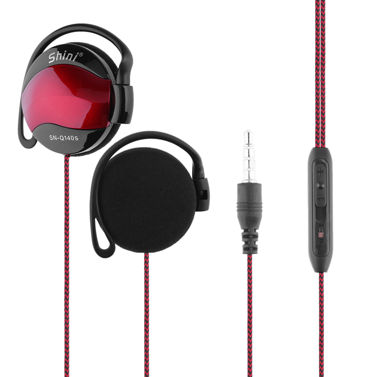 Tai Nghe Có Dây 3.5mm SHINI SN-Q140S Có Móc Tai Điều Khiển Âm Lượng Có Mic Cho Điện Thoại