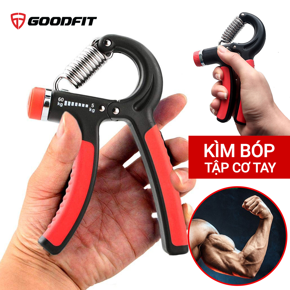 Kìm bóp tập cơ tay, kìm bóp tay GoodFit tùy chỉnh 5-60kg tập gym, tập lực tại nhà GF01E