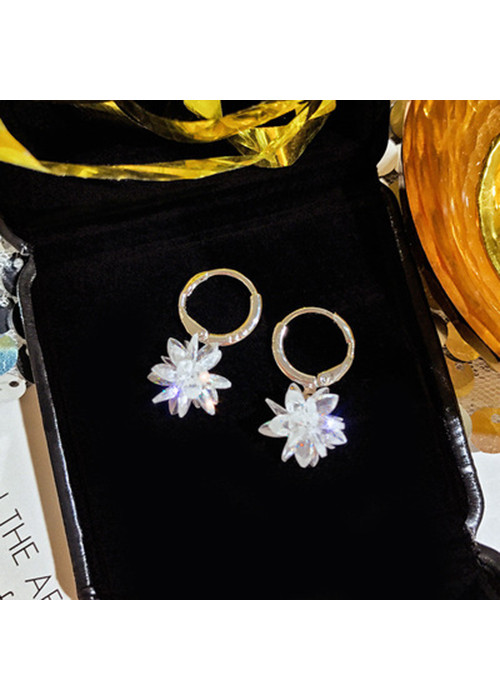 Bông tai khuyên tai khoen tròn bông tuyết thời trang