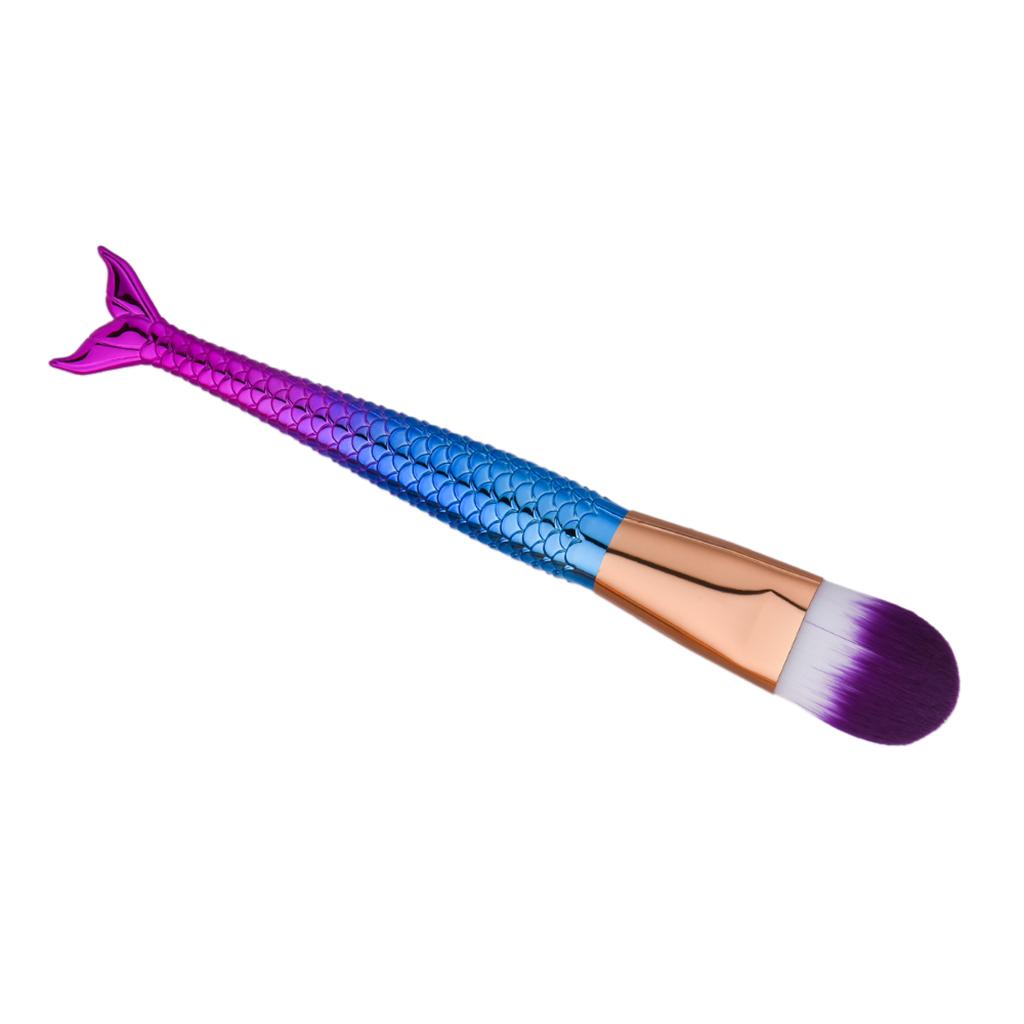 Cosmetic Face Foundation BB Cream Makeup Brush Tool - Mermaid Handle