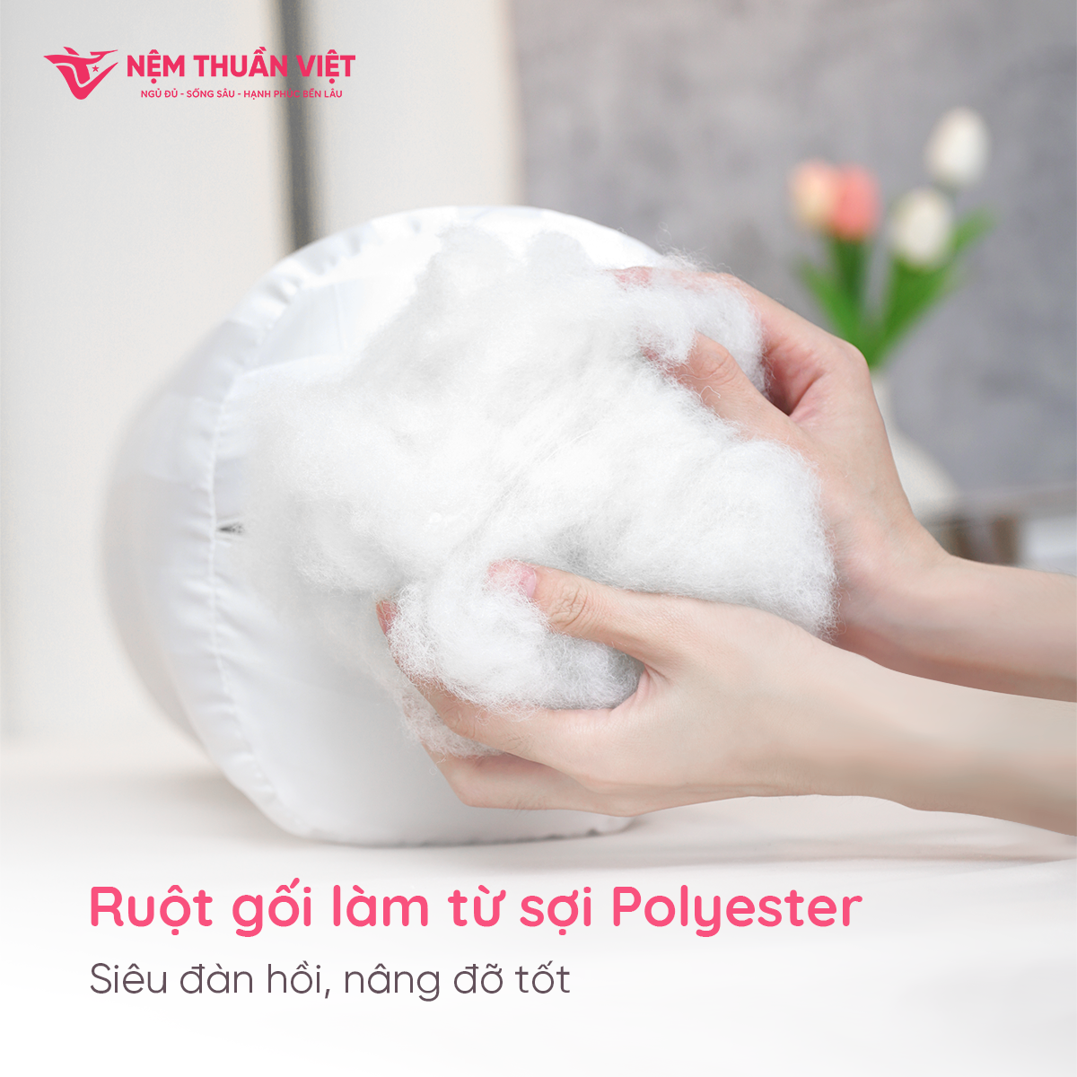 Ruột Ôm Gòn Dreamy Thuần Việt - Sợi Gòn Cao Cấp, Êm Ái - Kích Thước 35x100cm