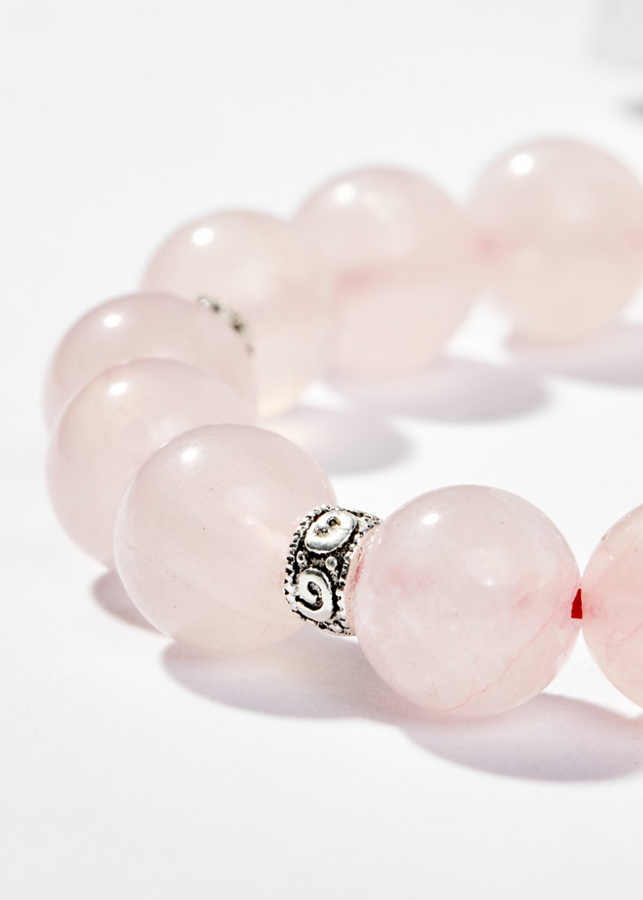 Vòng Tay Phong Thủy Đá Thạch Anh Hồng Phối Charm Tỳ Hưu Bạc Mệnh Hỏa, Thổ Ngọc Quý Gemstones