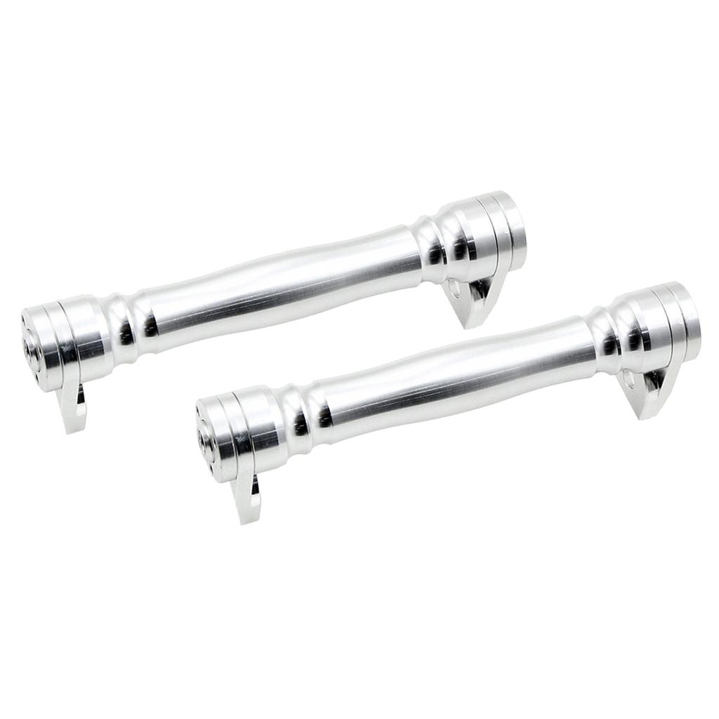 2x Aluminum Alloy Easy Wheel Extension Bars For Brompton Folding Bike Silver