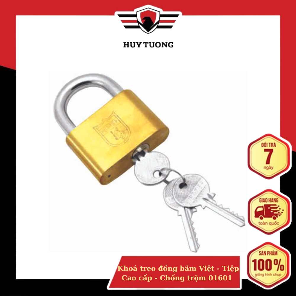 Khoá treo đồng bấm Việt - Tiệp Cao cấp - Chống trộm | Mã SP: 01601