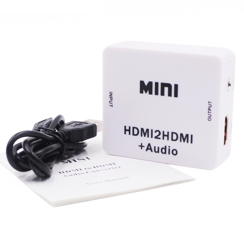 Mini HDMI2HDMI Adapter Support 1080P Full HD Audio Converter For PC Laptop
