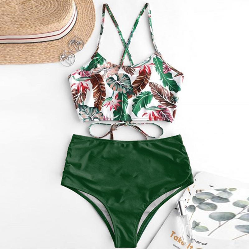 Cao Cấp Đầm Bikini 2021 Đẩy Lên Đồ Bơi Sexy Áo Tắm Nữ Áo Bikini Bộ Da Báo Quần Bơi Đi Biển