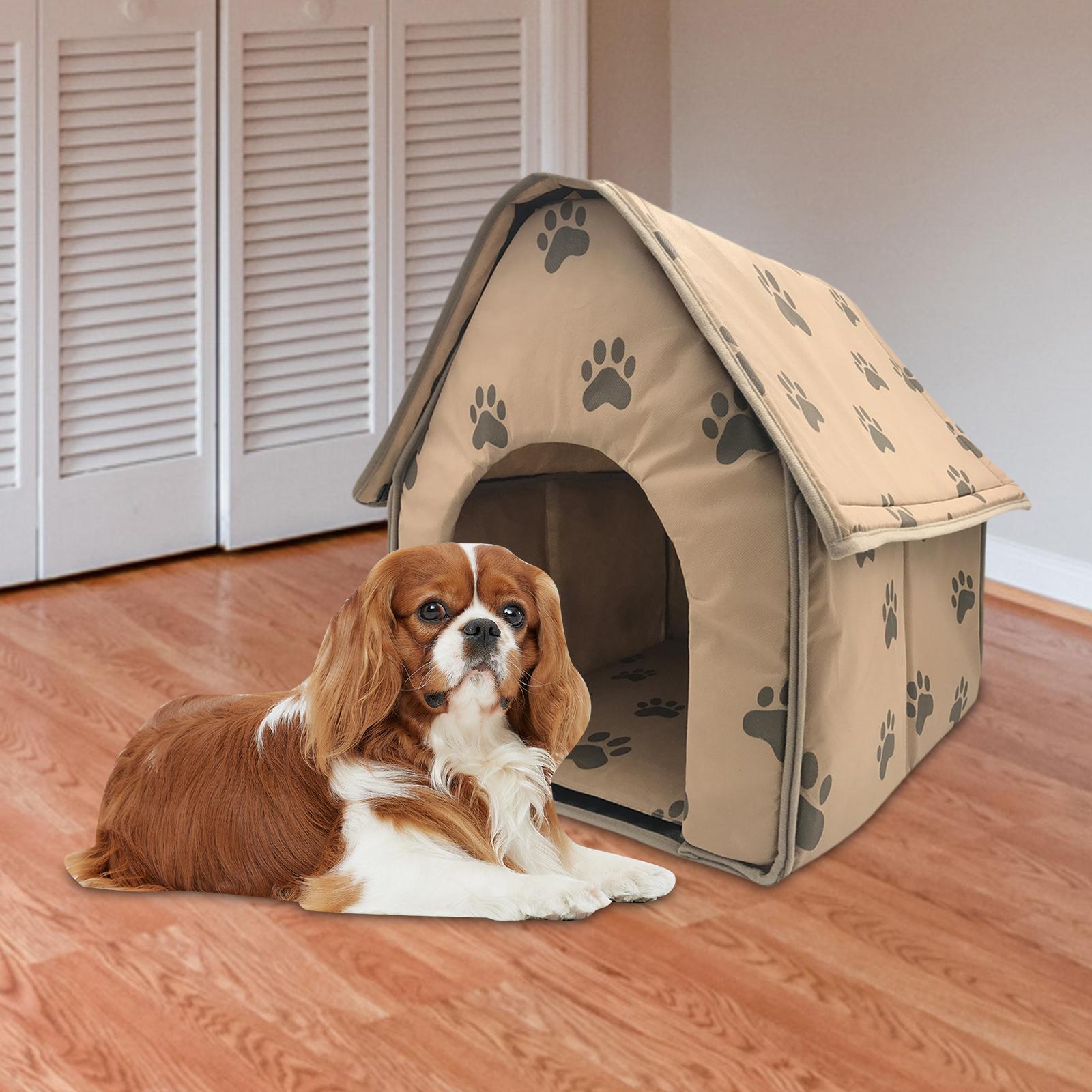 Small Footprints Pet House Dog Bed House Kitty Nonslip Dog Sleeping Bed Winter Warm Nest Cat Bed for Indoor Cats, for Small Medium Dogs Cats