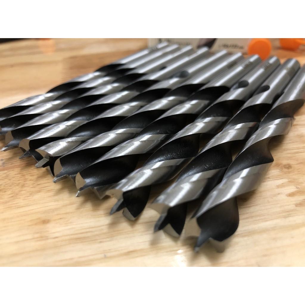 1 Bộ 8 mũi khoan GỖ đầu định tâm Ø3-Ø10mm chuôi trụ SENKA