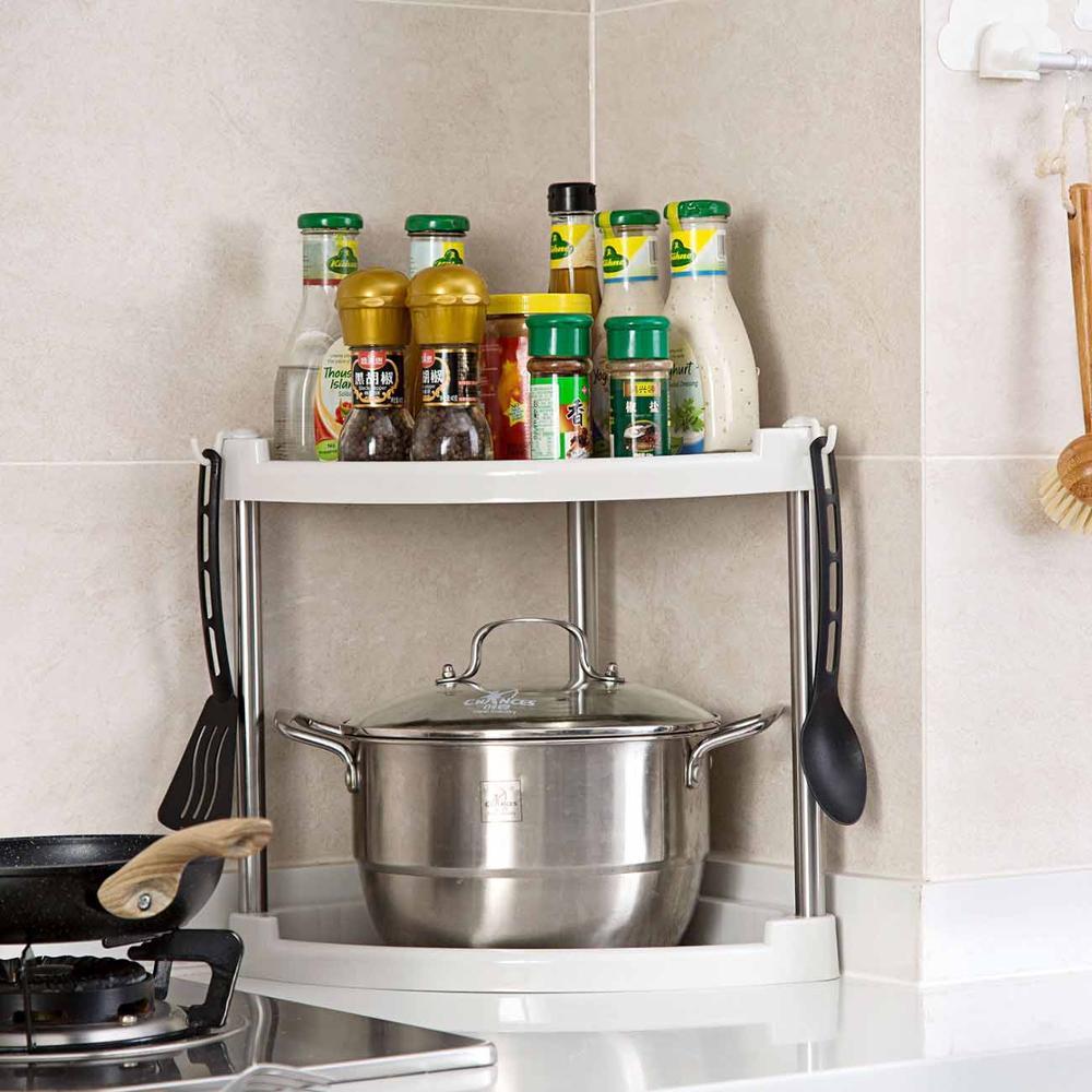 OTHERHOUSE Kệ Đựng Gia Vị Nhà Bếp Góc Giá Đựng Đồ 2/3 Kệ Đựng Gia Vị 2 Tầng Nhà Tổ Chức Gia Vị Nêm Gia Vị Kệ Giá Để Phụ Kiện Nhà Bếp