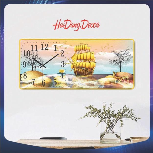 Tranh đồng hồ tráng gương 3d cao cấp giá xưởng