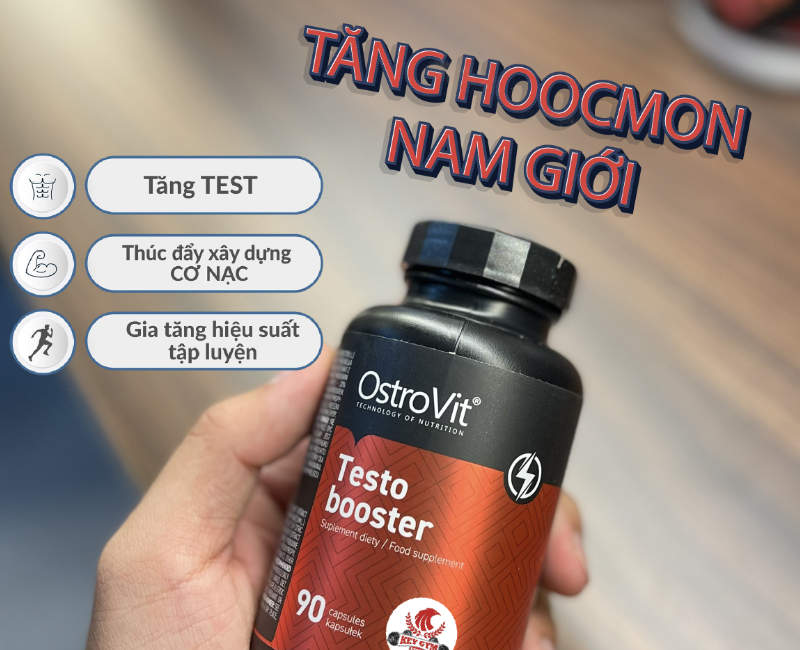 Ostrovit Testo Booster (90viên), Hỗ Trợ Tăng Cường Sinh Lý, Hormone Testosterone Nam Giới, Hỗ Trợ Phát Triển Cơ Bắp