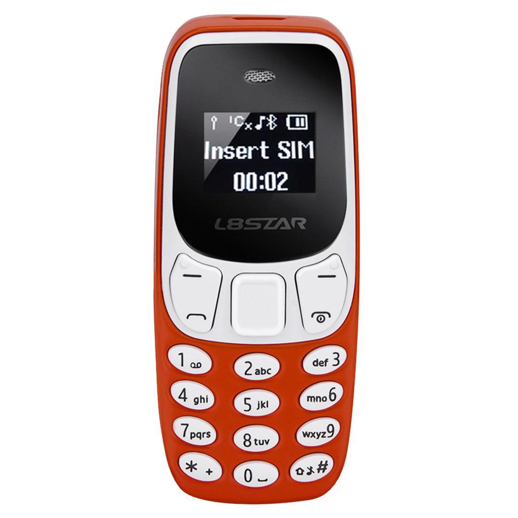 2xPortable Tiny Bluetooth Small Low BM10 Mobile Phone Orange