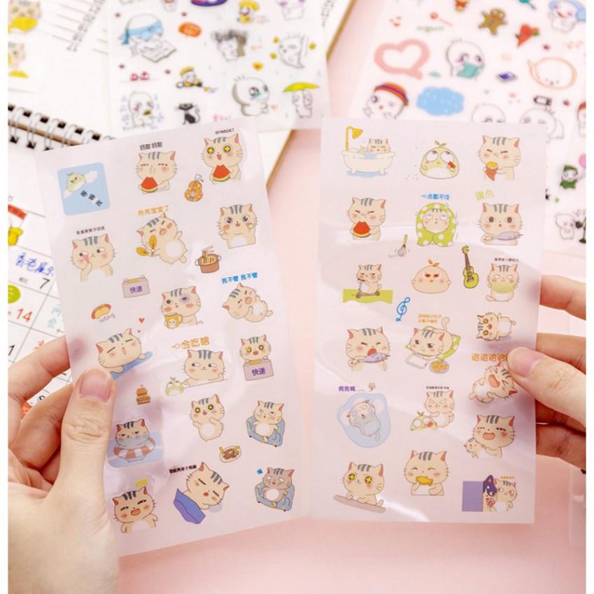 Bộ 6 sticker dán trang trí nhiều mẫu đẹp