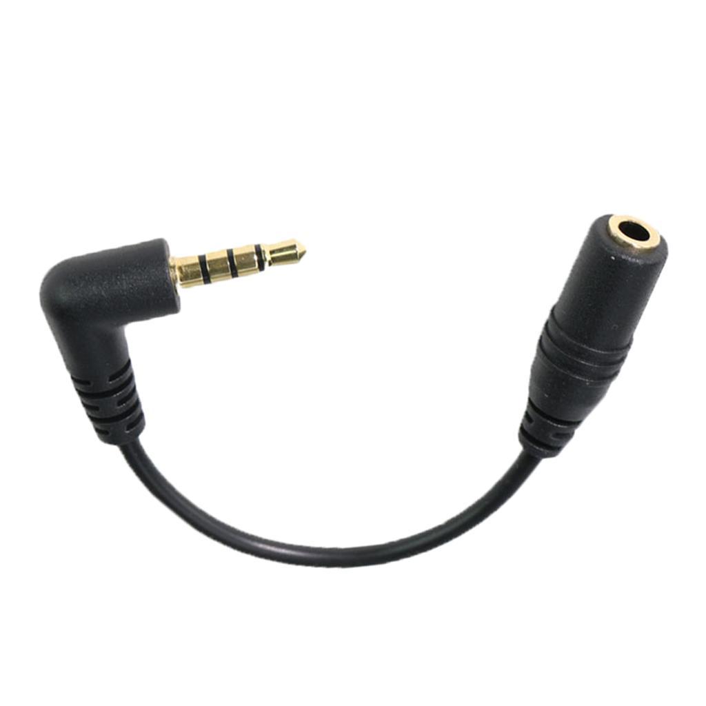 TRS 3.5mm Female Plug to Male Adapter Audio Cable 3.94inch