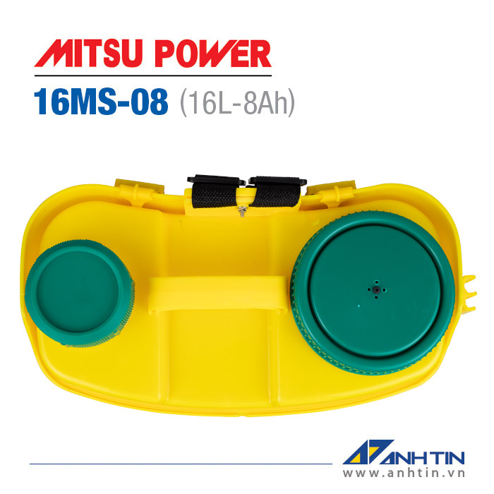 Bình xịt điện tưới cây Mitsu Power 16MS-08 | Bình phun thuốc trừ sâu 16 lít | 12V-8AH