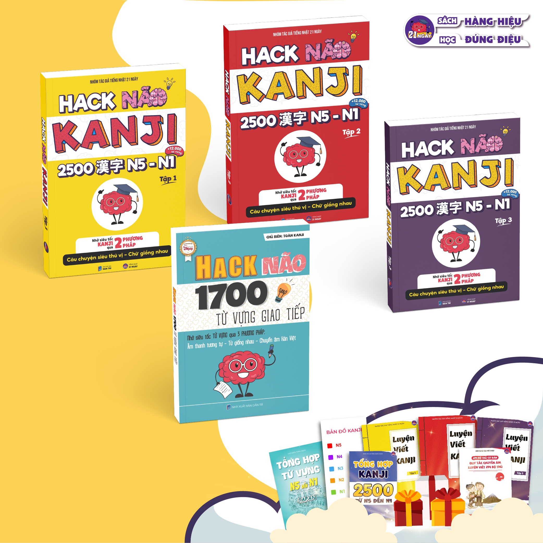 Combo Hack Não Kanji + Hack Não 1700 Từ Vựng Tiếng Nhật Giao Tiếp