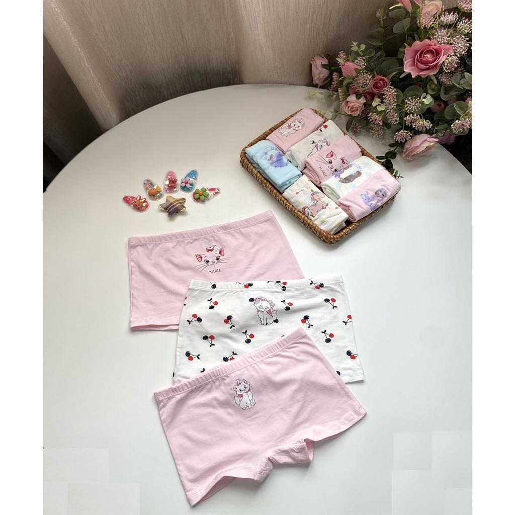 Quần chip bé gái 3-15 tuổi set 3 chiếc hãng Teengo, Quần chíp cho bé chất liệu cotton co giãn cựu tôt