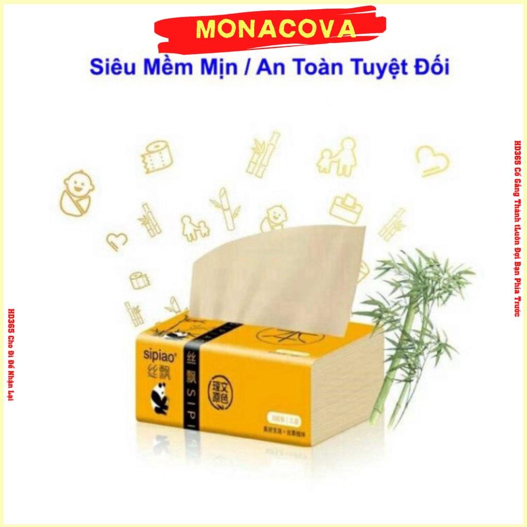 Giấy Ăn Gấu Trúc SIPAO Siêu Dai Siêu Mền Mại Không Chất Tẩy Trắng Chính Hãng - Shop Monacova