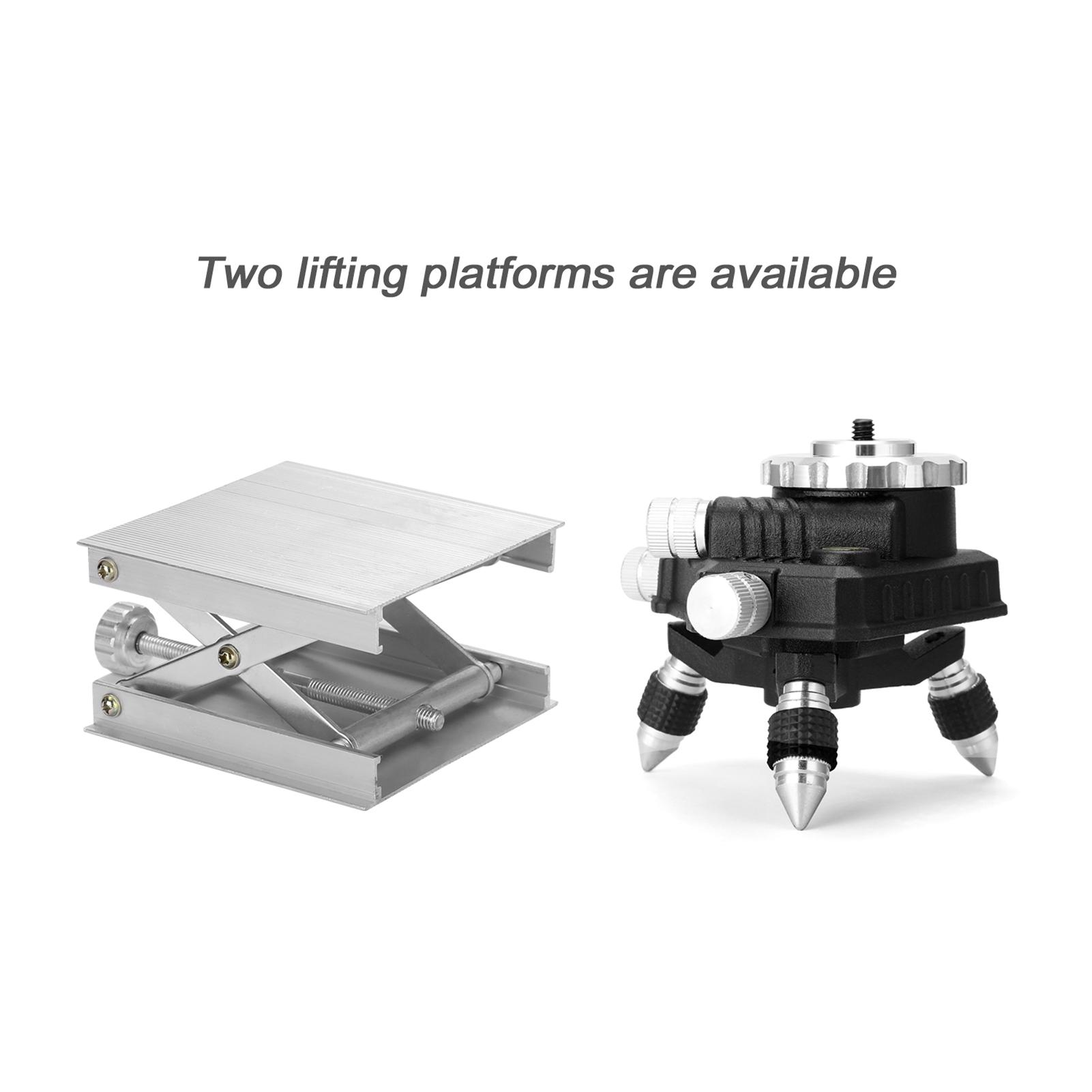 360° Rotatable Aluminum Alloy Bracket Base 1/4'' Interface Fine Adjustment Tripod Stand for Laser Level