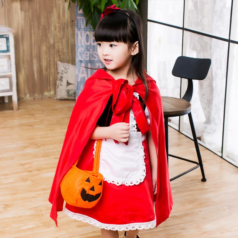 Năm 2021 Cô Bé Quàng Khăn Đỏ Trang Phục Hóa Trang Cho Trẻ Em Bé Gái Công Chúa Váy Halloween Carnival Fantasia Đảng Bé Gái Áo Lạ Mắt