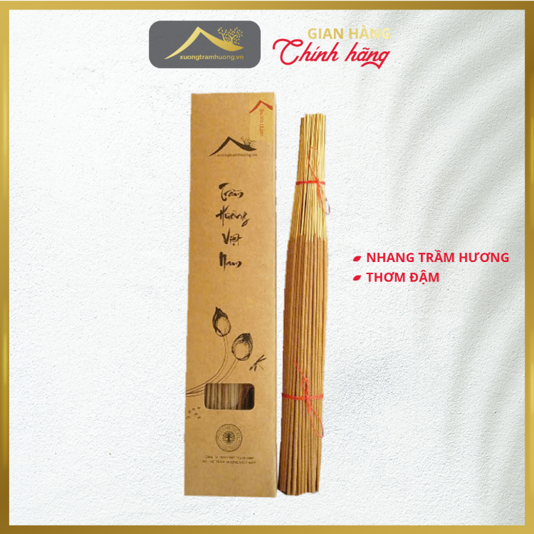 Nhang Trầm Hương Sạch Xưởng Trầm Hương Thơm Đậm An Toàn Hộp 100 Cây Xông Nhà Tẩy Uế