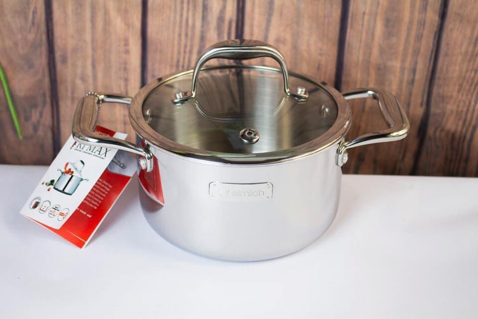 NỒI INOX ELMICH 3 LỚP CAO CẤP ĐÁY LIỀN TRI-MAX XS 18cm DUNG TÍCH 2.5L MÃ 3746