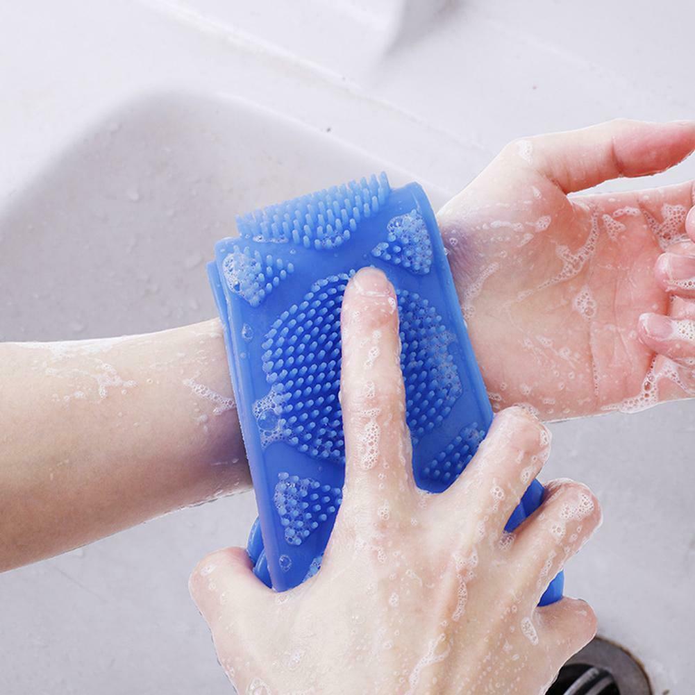 Dây Đai Chà Lưng Cọ Lưng 2 Mặt Đa Năng Silicon Kỳ Cọ Massage Tẩy Da Chết Khi Tắm - hàng loại 1
