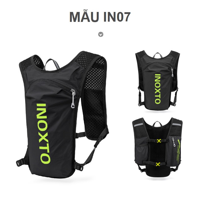 Balo chạy bộ Đạp Xe 5L Cao Cấp Hatsu Inoxto Running Cycling Bag - Siêu Nhẹ, Đa Năng, Bền Bỉ | Vest Chạy Trail Đựng Nước 