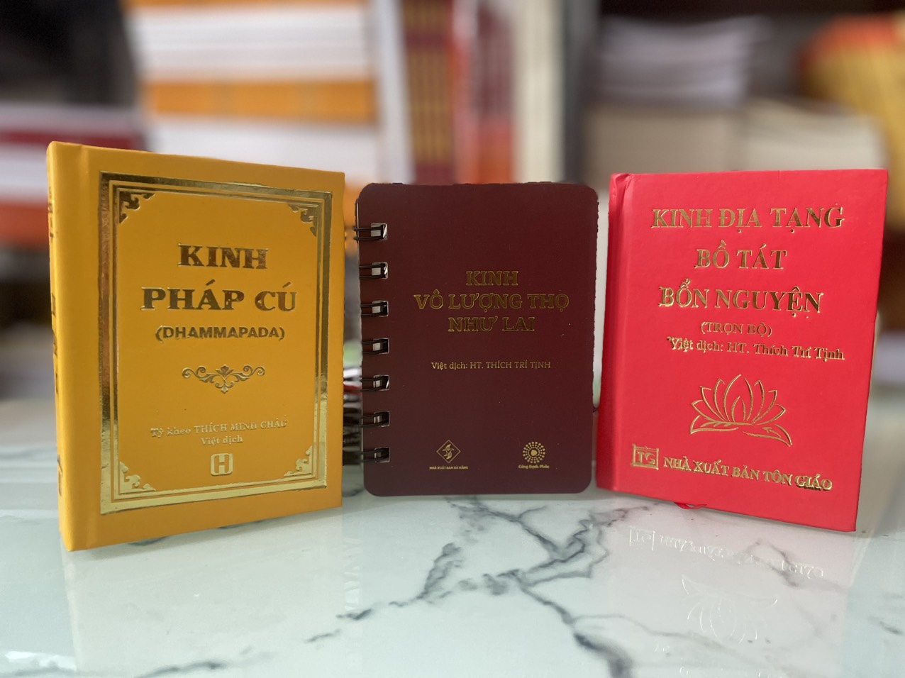 Combo 3 cuốn - Kinh Địa Tạng, Kinh Vô Lượng Thọ, Kinh Pháp Cú - Khổ mini