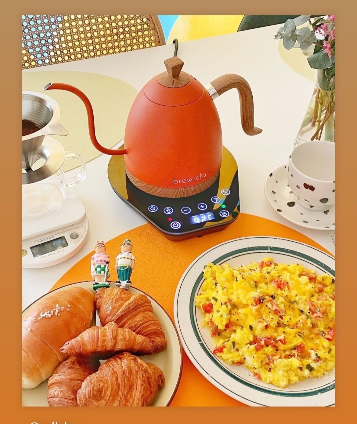 Ấm đun cảm ứng chuyên dụng rót cà phê Kettle 600ml - Orange