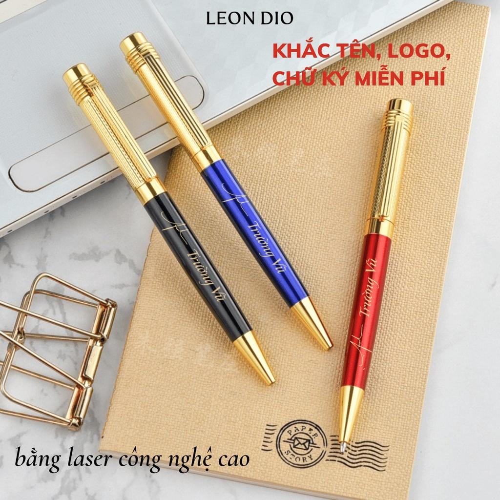 Bút Ký Tên, Viết Kí Bi Xoay Khắc Chữ Theo Yêu Cầu Primal Mentalen LD004 - Ngòi 1.0mm, Quà Tặng Cao Cấp - Trắng