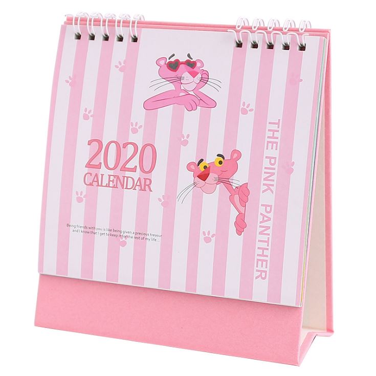 Lịch Để Bàn 2020 Chữ A Dễ Thương Báo Hồng Pink Panther