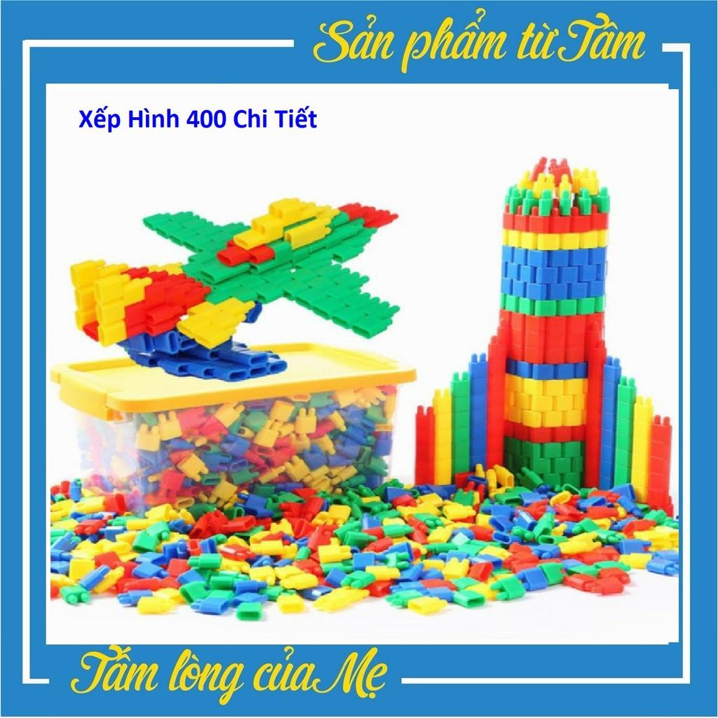 Bộ Xếp Hình 400 Chi Tiết Phát Triển Trí Tuệ Cho Trẻ