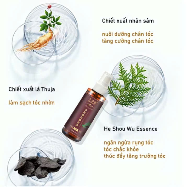 Chai xịt đen từ sâu bên trong giúp tóc mọc đen từ chân tóc không phải thuốc nhuộm