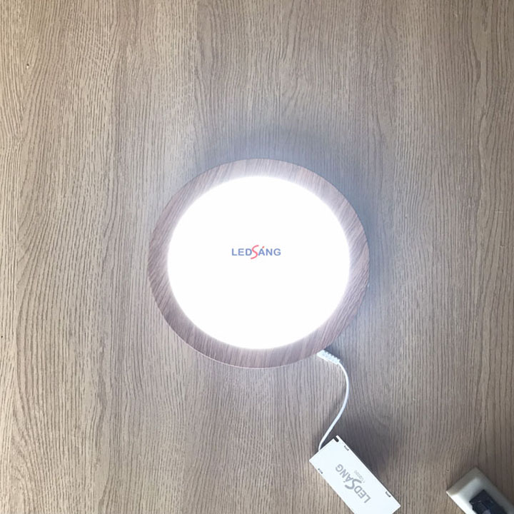 ĐÈN LED ỐP TRẦN NỔI - VIỀN TRÒN VÂN GỖ - 18W ÁNH SÁNG TRẮNG